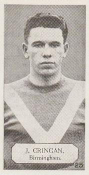 1925 Lacey's Footballers #25 Jimmy Cringan Front