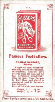 1914 Wills's Famous Footballers #7 Thomas Bamford Back