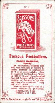 1914 Wills's Famous Footballers #11 Eddie Mosscrop Back