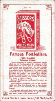 1914 Wills's Famous Footballers #31 Fanny Walden Back