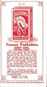 1914 Wills's Famous Footballers #34 Bobby Steel Back