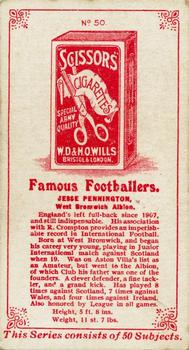 1914 Wills's Famous Footballers #50 Jesse Pennington Back