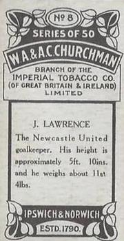 1914 Churchman's Footballers #8 James Lawrence Back