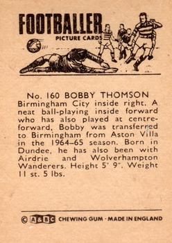 1966-67 A&BC Footballers #160 Bobby Thomson Back