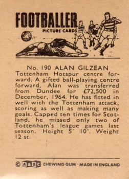 1966-67 A&BC Footballers #190 Alan Gilzean Back