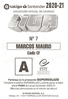 2020-21 Panini LaLiga Santander Este Stickers #7 Marcos Mauro López Back