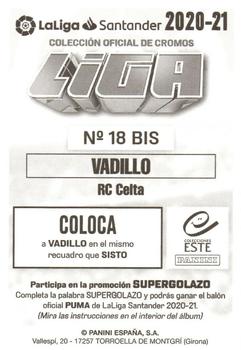 2020-21 Panini LaLiga Santander Este Stickers #18bis Alvaro Vadillo Back