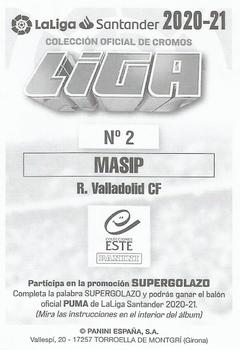 2020-21 Panini LaLiga Santander Este Stickers #2 Jordi Masip Back