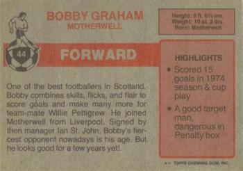 1976-77 Topps Footballers (Scottish, Red backs) #44 Bobby Graham Back