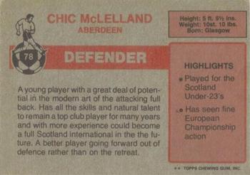 1976-77 Topps Footballers (Scottish, Red backs) #78 Chic McLelland Back
