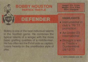 1976-77 Topps Footballers (Scottish, Red backs) #127 Bobby Houston Back