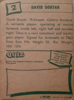 1964-65 A&BC Footballers (Scottish, Green backs) #2 David Souter Back