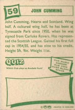 1964-65 A&BC Footballers (Scottish, Green backs) #59 John Cumming Back