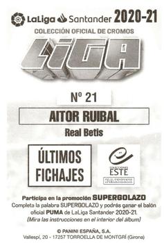 2020-21 Panini LaLiga Santander Este Stickers - Últimos Fichajes #21 Aitor Ruibal Back