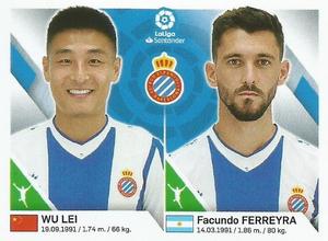 2019-20 Panini LaLiga Santander Stickers (Brazil) #188 Wu Lei / Facundo Ferreyra Front