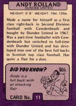 1971-72 A&BC Footballers (Scottish, Purple backs) #11 Andy Rolland Back