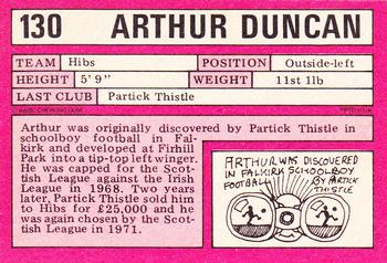 1973-74 A&BC Footballers (Scottish, Red backs) #130 Arthur Duncan Back