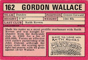 1973-74 A&BC Footballers (Scottish, Red backs) #162 Gordon Wallace Back