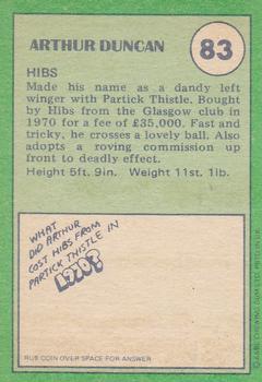 1974-75 A&BC Footballers (Scottish, Green backs) #83 Arthur Duncan Back