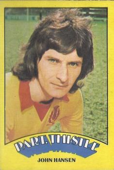 1974-75 A&BC Footballers (Scottish, Green backs) #100 John Hansen Front