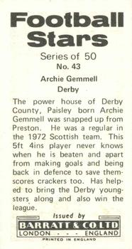1973-74 Barratt & Co. Football Stars #43 Archie Gemmill Back