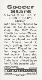 1972-73 Barratt & Co. Soccer Stars #11 John Phillips Back