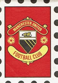1971-72 A&BC Gum English Footballers (Purple Backs) - Team Logo Stamps #NNO Manchester United Front