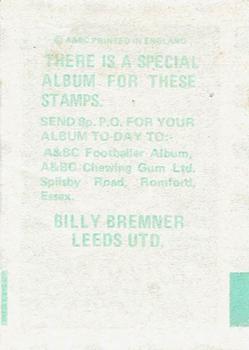 1971-72 A&BC Gum English Footballers (Purple Backs) - Team Star Stamps #NNO Billy Bremner Back