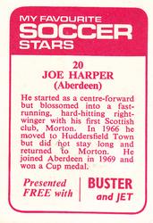 1971-72 IPC Magazines My Favourite Soccer Stars (Buster and Jet) #20 Joe Harper Back