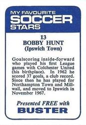1969-70 IPC Magazines My Favorite Soccer Stars (Buster) #13 Bobby Hunt Back