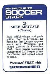 1969-70 IPC Magazines My Favorite Soccer Stars (Scorcher) #23 Mike Metcalf Back