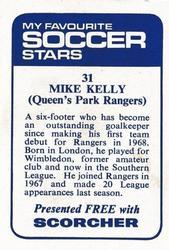 1969-70 IPC Magazines My Favorite Soccer Stars (Scorcher) #31 Mike Kelly Back