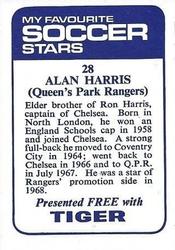 1969-70 IPC Magazines My Favorite Soccer Stars (Tiger) #28 Alan Harris Back