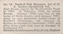 1959 Clevedon Confectionery Football Club Managers #18 Alan Brown Back