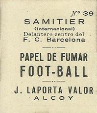 1924 J. Laporta Valor #39 Samitier Back