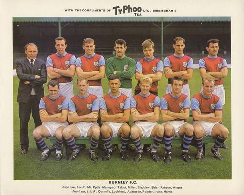 1963-64 Ty-Phoo Famous Football Clubs 1st Series Premium #NNO Burnley Front