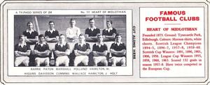 1963-64 Ty-Phoo Famous Football Clubs 1st Series (Packet) #11 Heart of Midlothian Front