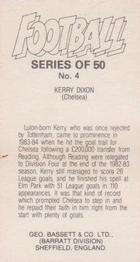 1984-85 Bassett & Co. Football #4 Kerry Dixon Back