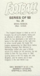 1984-85 Bassett & Co. Football #26 Bryan Robson Back
