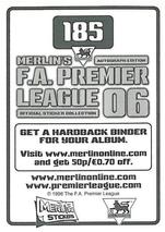 2005-06 Merlin F.A. Premier League 2006 #185 Badge Back