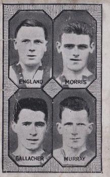 1930 Barratt & Co. Football Teams - 1st Division #NNO Ernie England / Sam Morris / Patrick Gallacher / Bill Murray Front