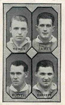 1930 Barratt & Co. Football Teams - 1st Division #NNO Tommy Yews / Wilf James / Jimmy Ruffell / Jim Barrett Front
