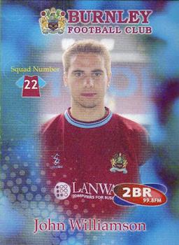 2001-02 Burnley F.C. #22 John Williamson Front