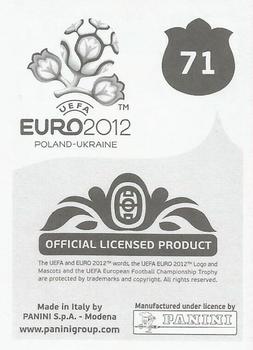 2012 Panini UEFA Euro 2012 Stickers - German #71 Ludovic Obraniak Back
