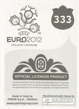 2012 Panini UEFA Euro 2012 Stickers - German #333 Antonio Di Natale Back