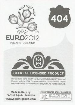 2012 Panini UEFA Euro 2012 Stickers - German #404 Olexandr Shovkovskiy Back