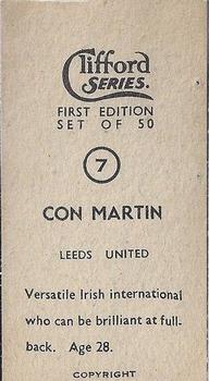 1950 Clifford Footballers #7 Con Martin Back