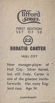 1950 Clifford Footballers #22 Raich Carter Back