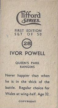 1950 Clifford Footballers #28 Ivor Powell Back