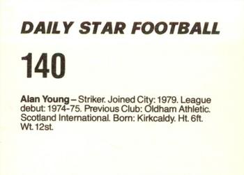 1980-81 Daily Star Football #140 Alan Young Back